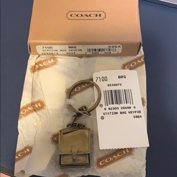 Coach Accessories - Coach rare brass keychain - station bag
